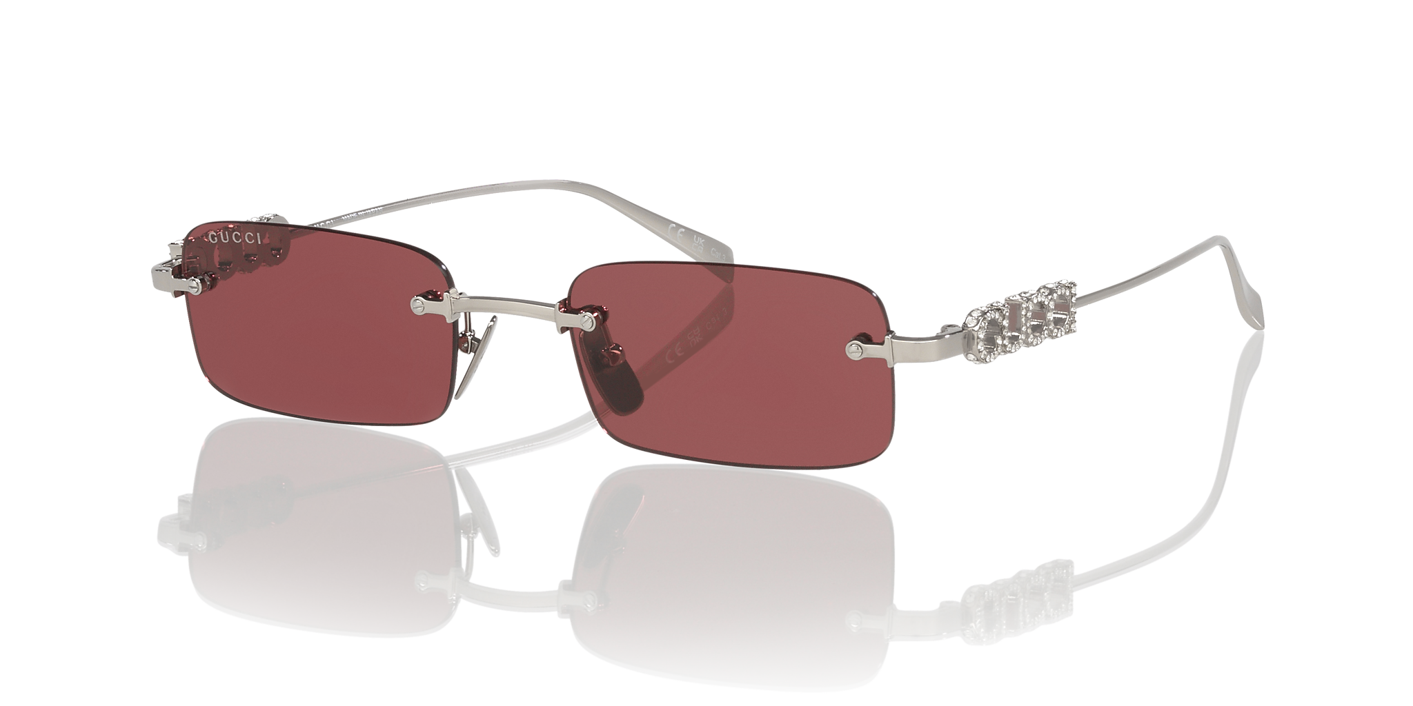GG1808S Gucci Silver/Red S