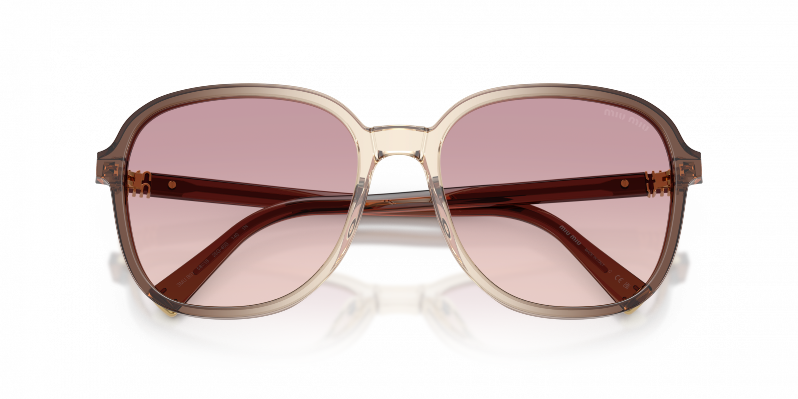 MU B01S Miu Miu Brown Gradient/Brown Gradient Pruple 58