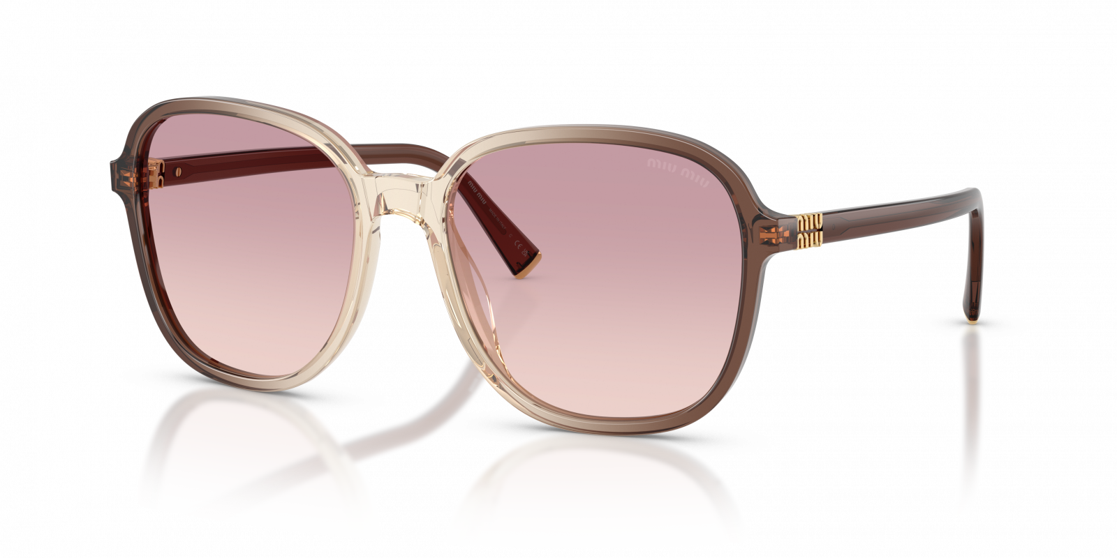 MU B01S Miu Miu Brown Gradient/Brown Gradient Pruple 58