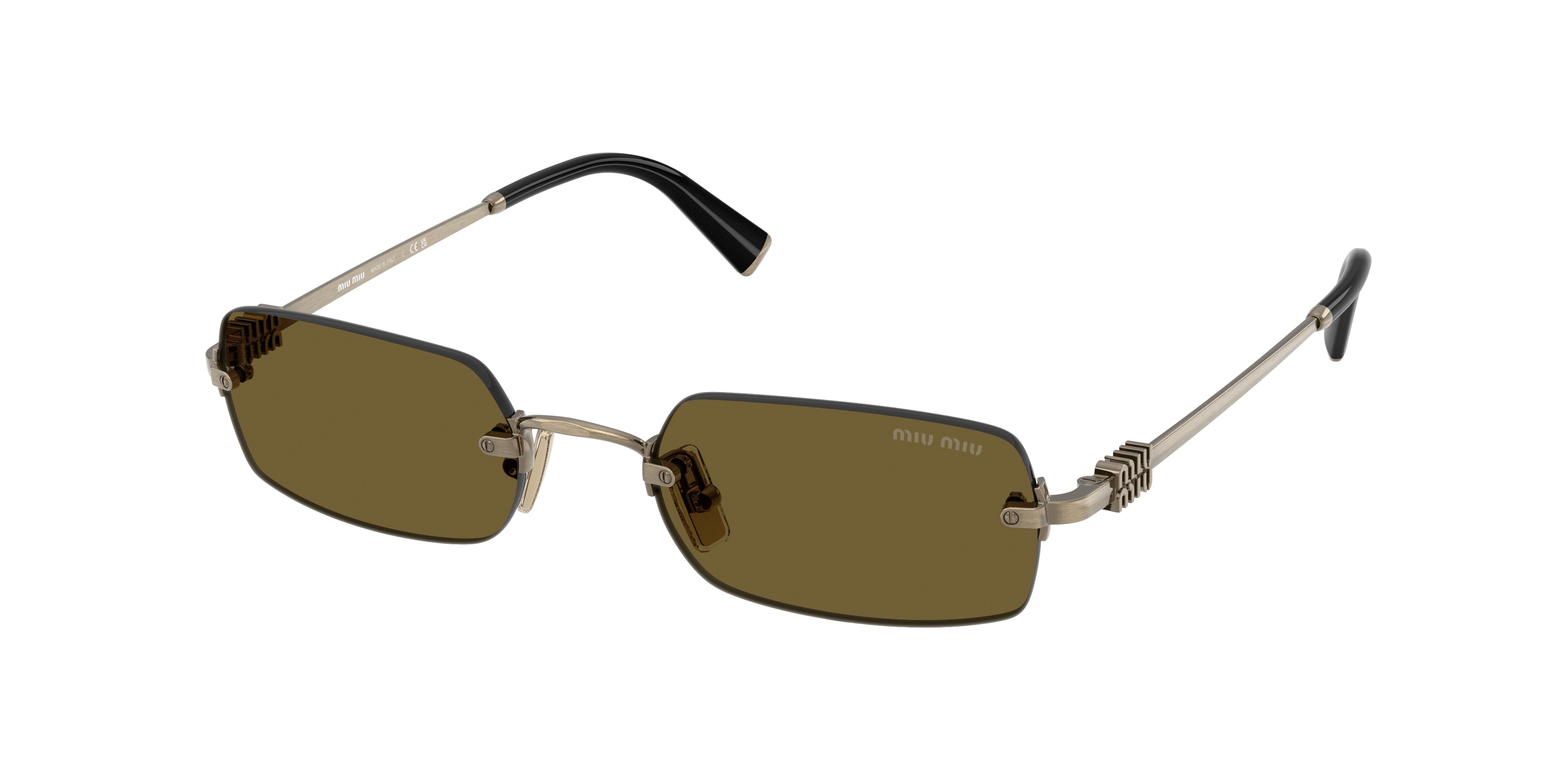 MU B50S Miu Miu Old Gold/Dark Brown L