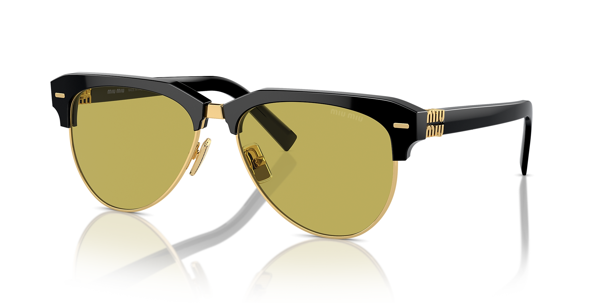 MU 09ZS Miu Miu Black/Green L