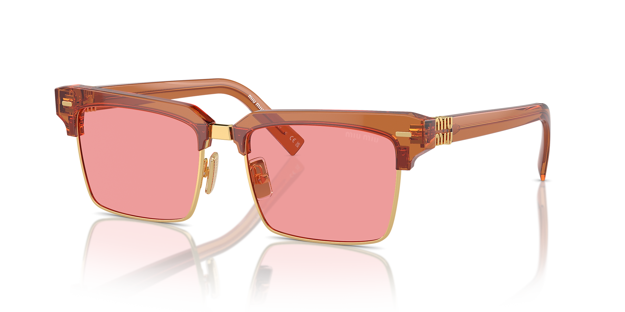 MU 10ZS Miu Miu Brown/Pink M