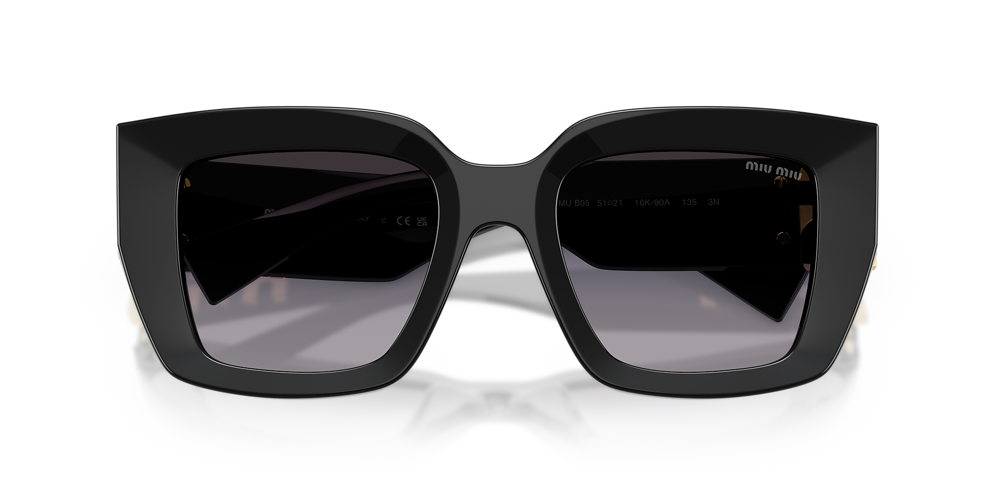 MU B05S Miu Miu Black/Gradient Grey XL