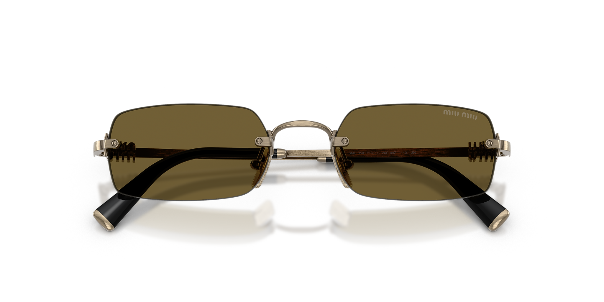 MU B50S Miu Miu Old Gold/Dark Brown S