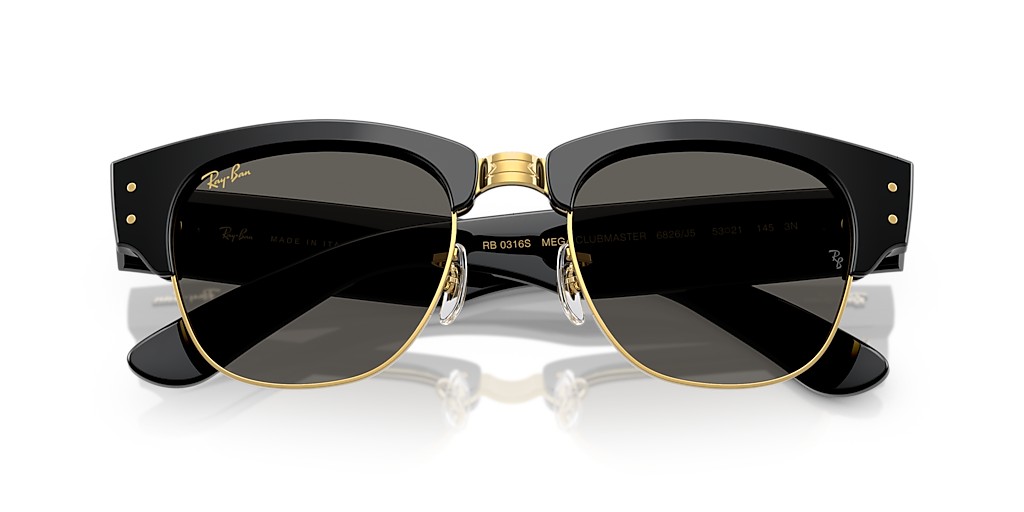 RB0316S Mega Clubmaster Blacked Out Collection Ray-Ban Black XL