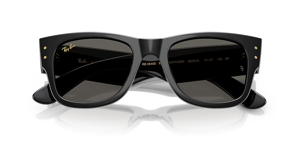 RB0840S Mega Wayfarer Blacked Out Collection Ray-Ban Black M