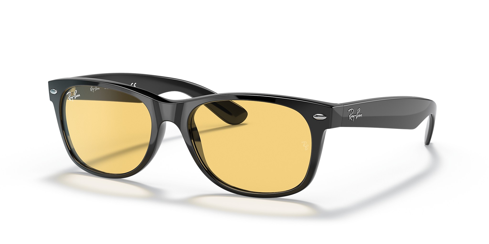 RB2132F New Wayfarer Classic Ray-Ban Black/Yellow M