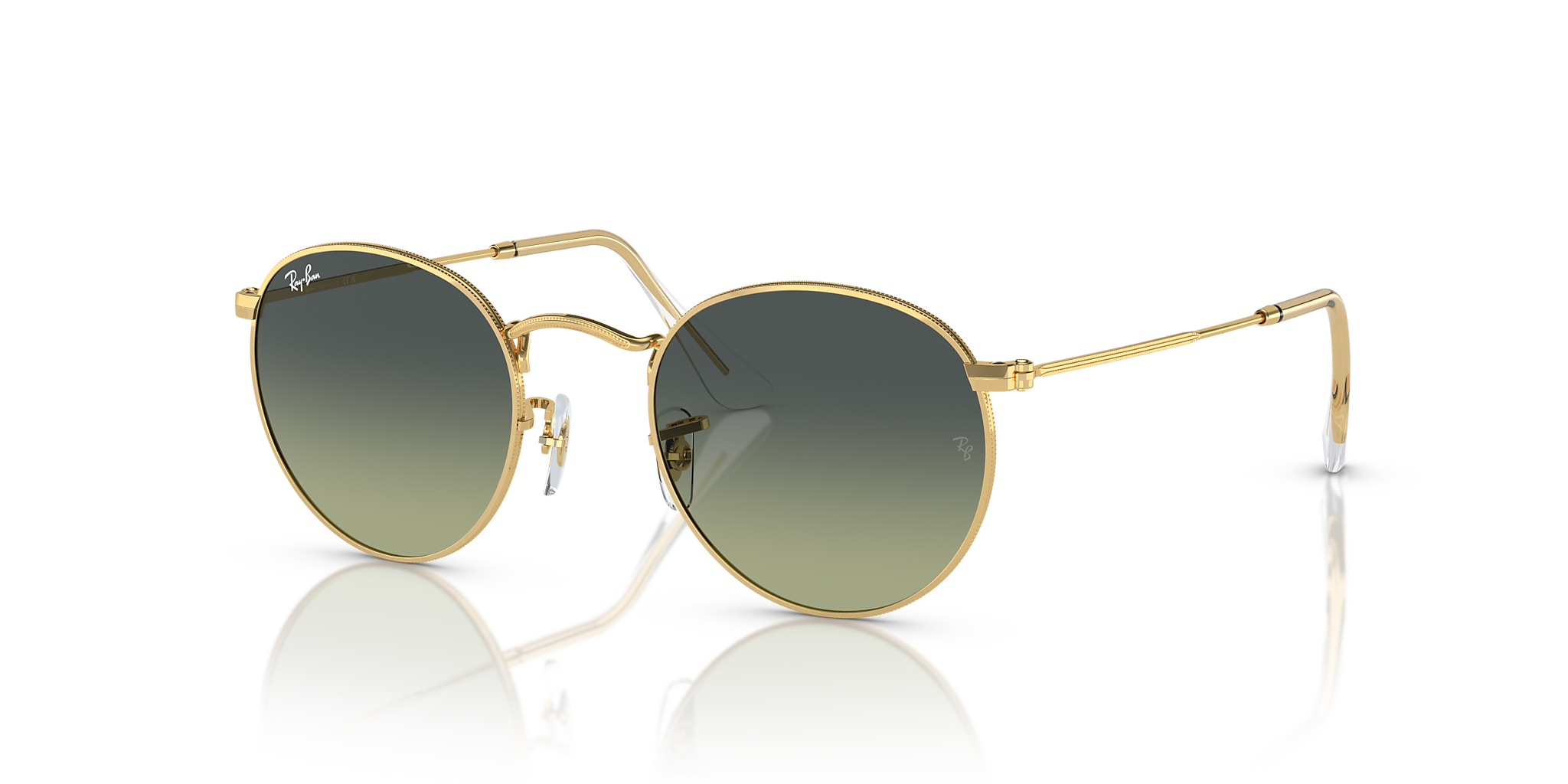 RB3447 Round Metal Ray-Ban Gold/Green S