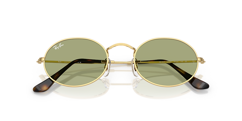 RB3547 Oval Metal Summer Capsule Ray-Ban Gold/Green M