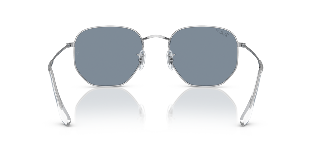 RB3548N Hexagonal Flat Lenses Ray-Ban Silver/Blue XL