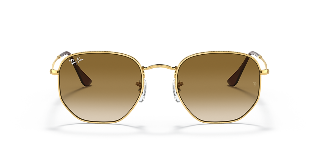 RB3548 Hexagonal Ray-Ban Gold/Brown M