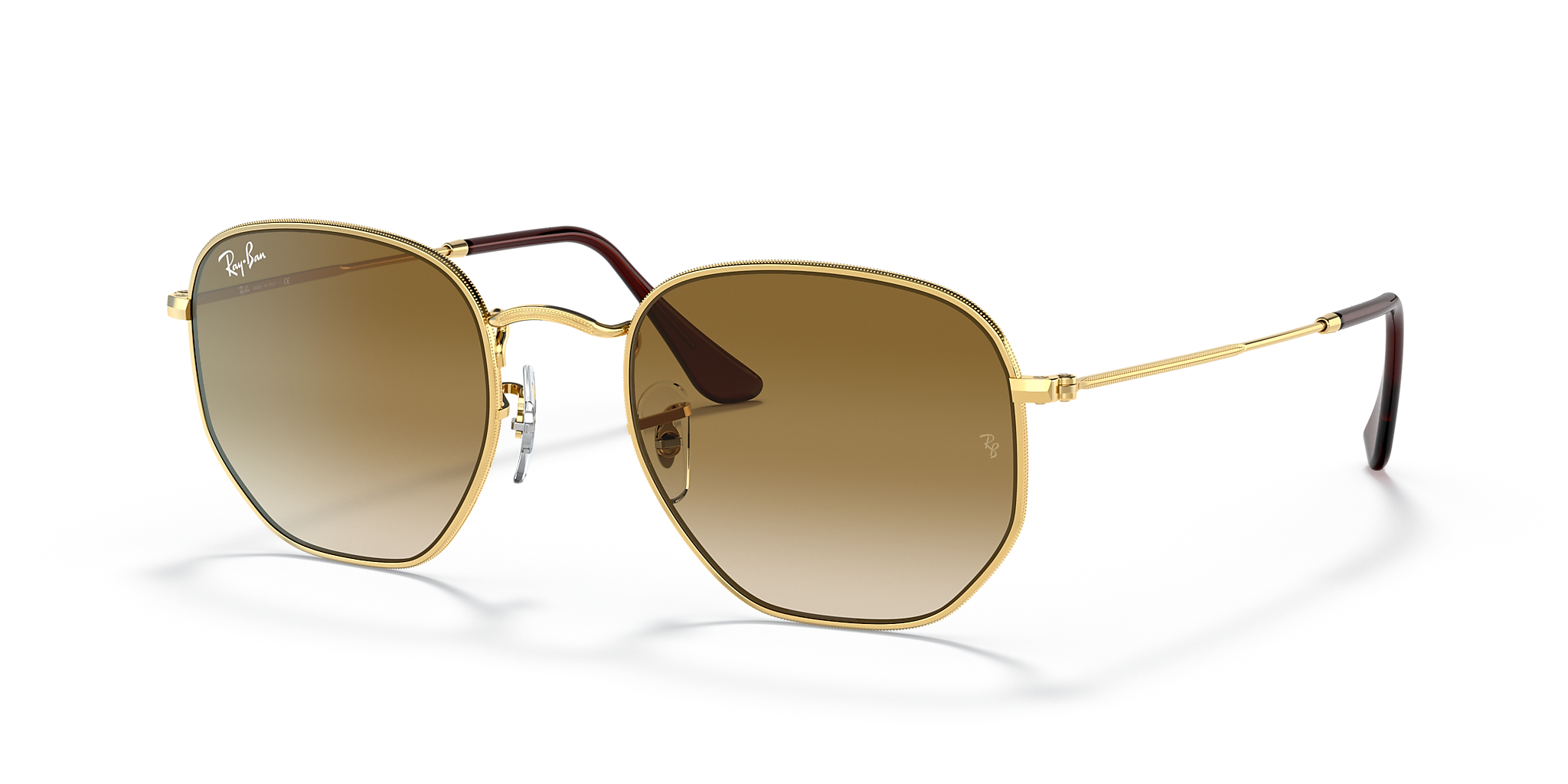 RB3548 Hexagonal Ray-Ban Gold/Brown M