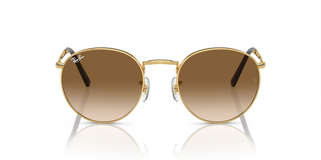 RB3637 New Round Ray-Ban Gold/Brown XS