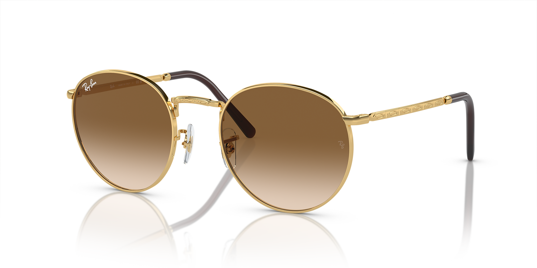 RB3637 New Round Ray-Ban Gold/Brown M
