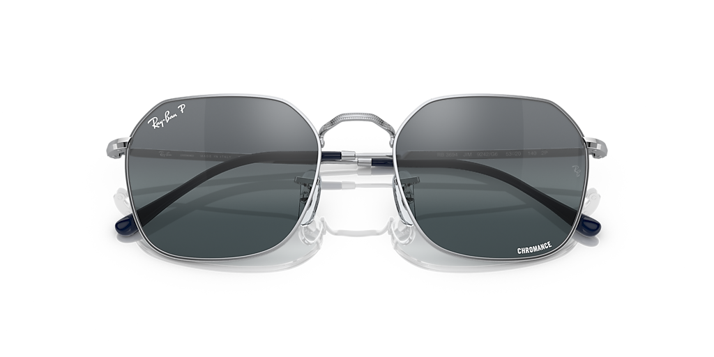 RB3694 Silver/Silver/Blue/Polarized XL