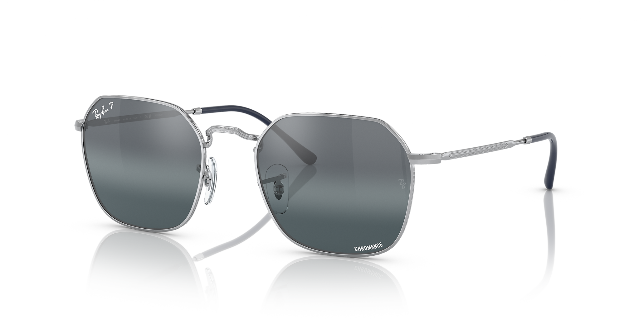 RB3694 Silver/Silver/Blue/Polarized XL