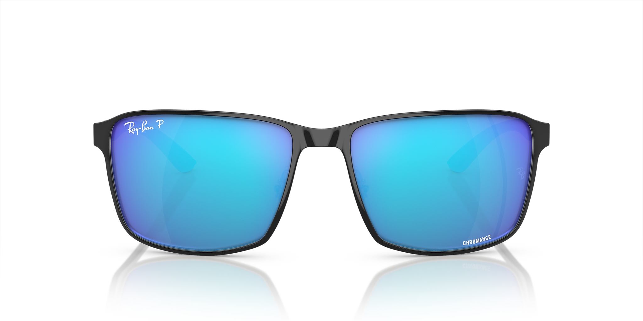 RB3721CH Ray-Ban Black on Silver/Blue XXL
