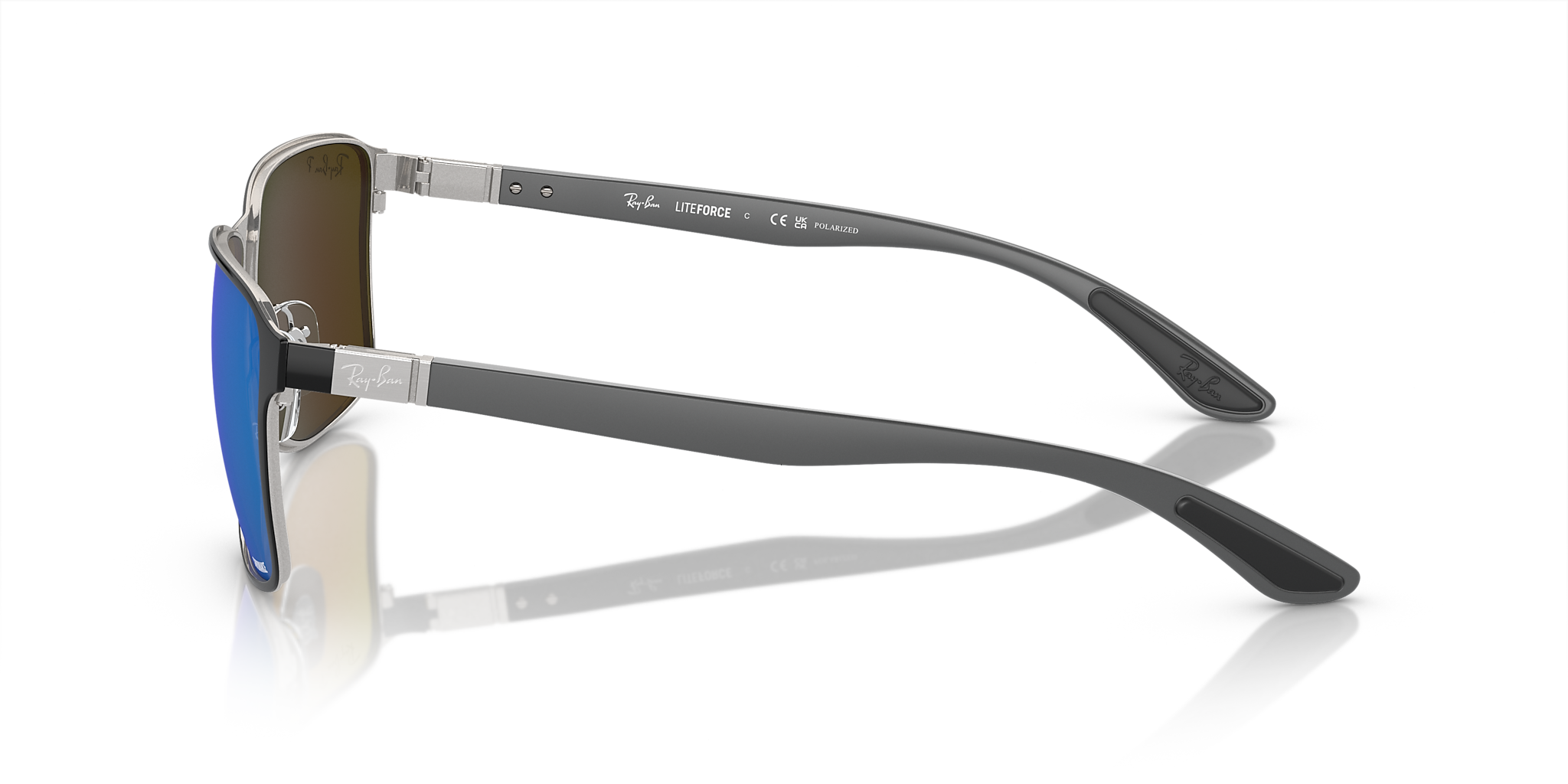 RB3721CH Ray-Ban Black on Silver/Blue XXL