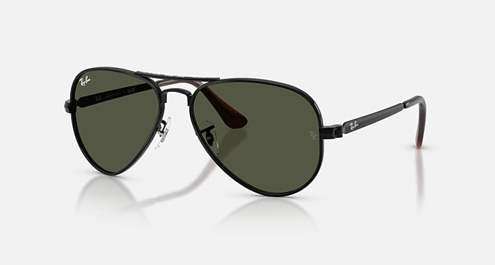RB3925 Ray-Ban Polish Black/Green XL