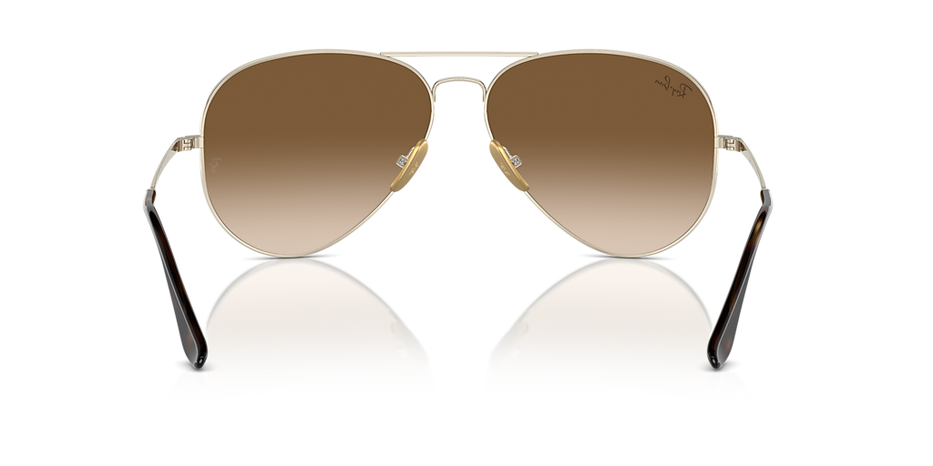RB8089 Aviator Titanium Ray-Ban Gold/Brown L