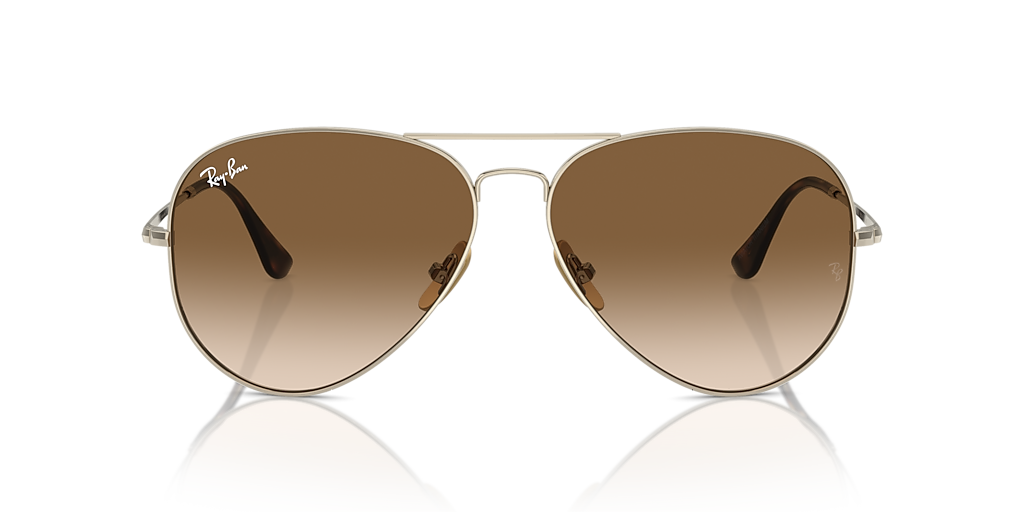 RB8089 Aviator Titanium Ray-Ban Gold/Brown L