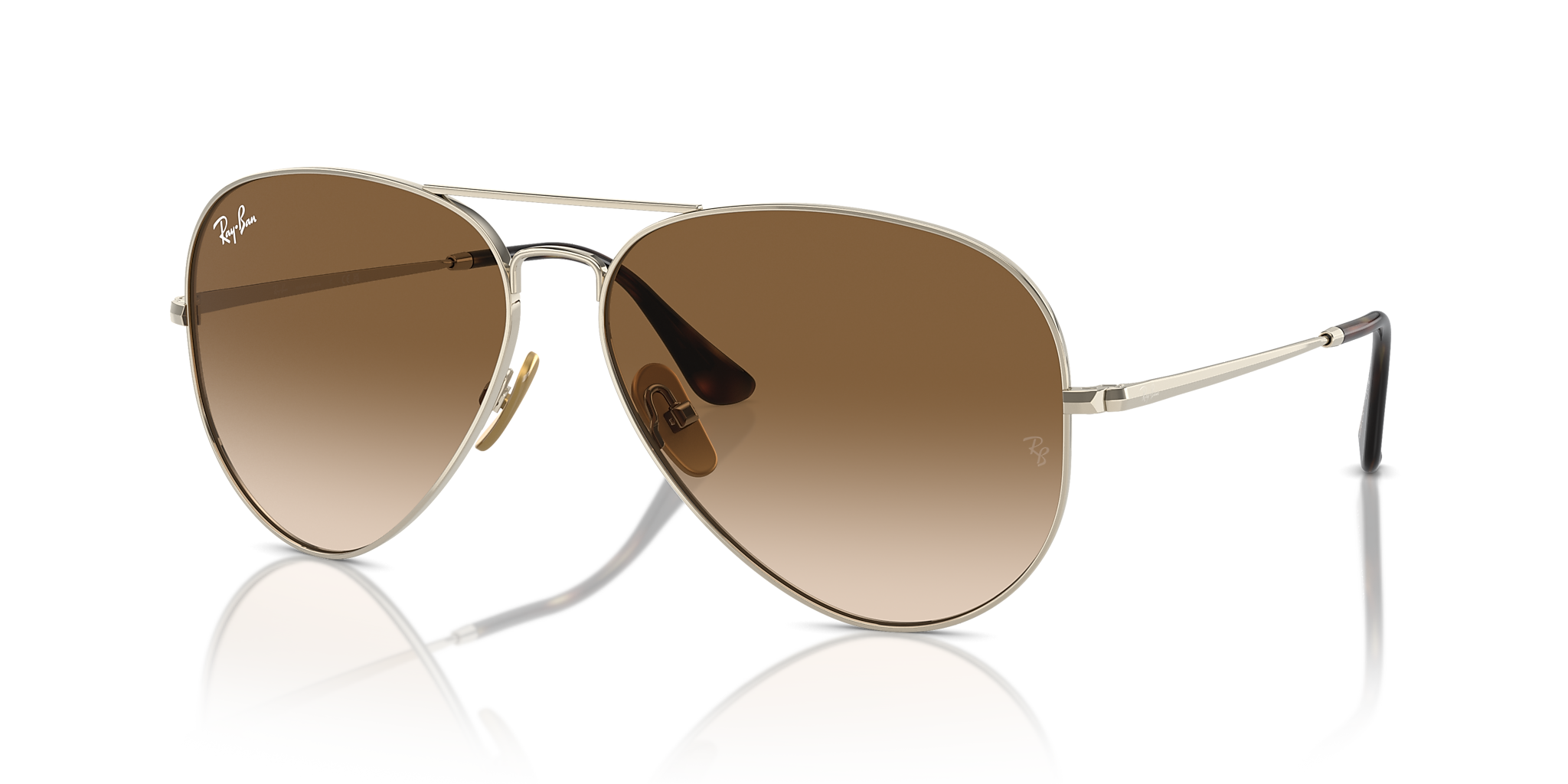 RB8089 Aviator Titanium Ray-Ban Gold/Brown L