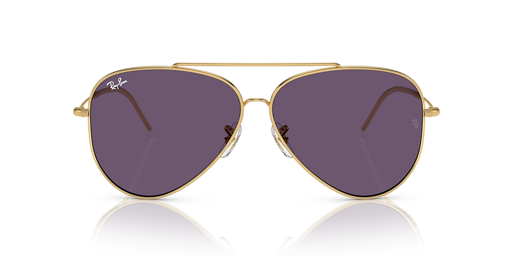 RBR0101S Aviator Reverse Ray-Ban Gold/Violet XXL