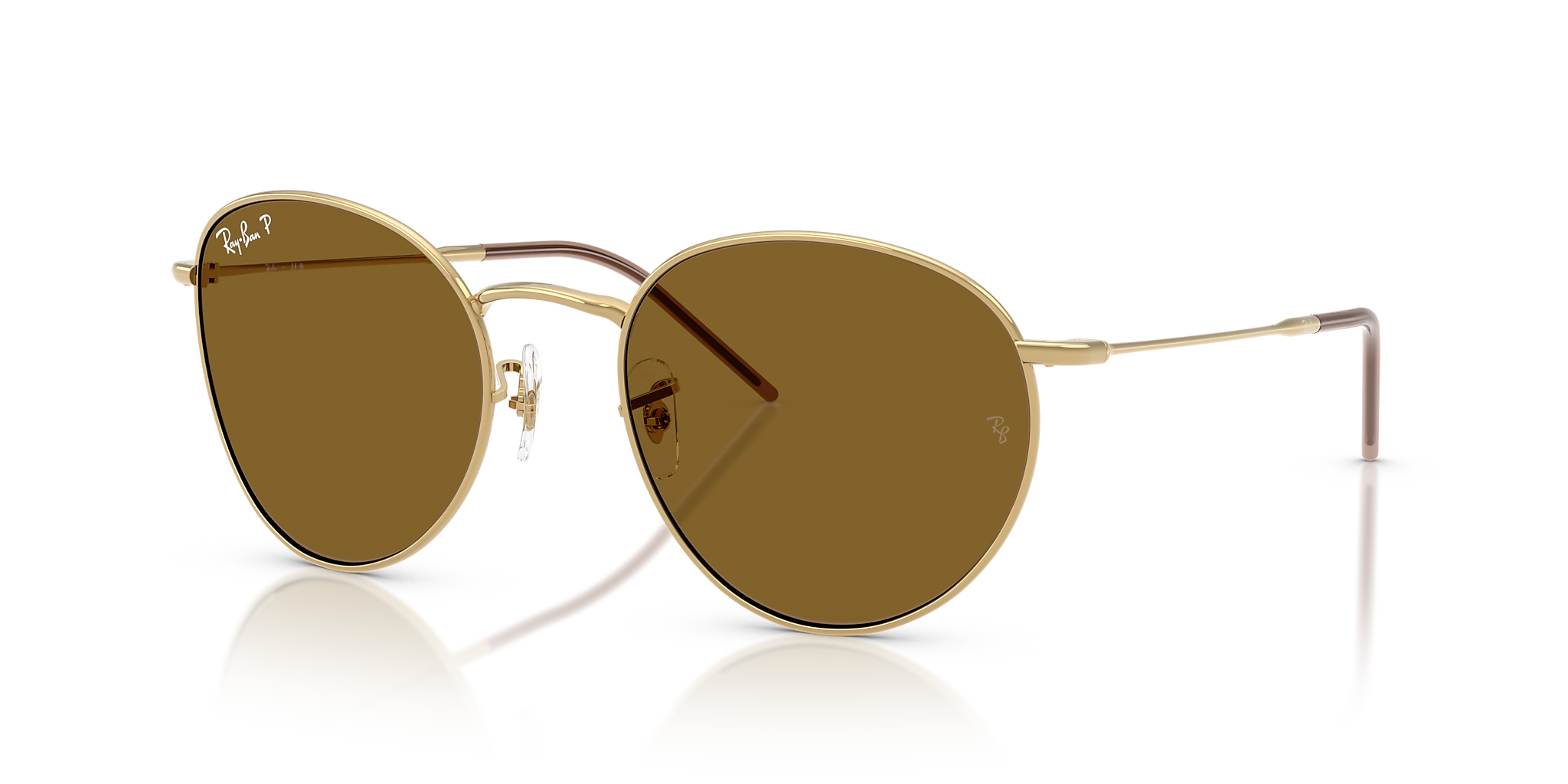RBR0103S Round Reverse Ray-Ban Gold/Brown XL