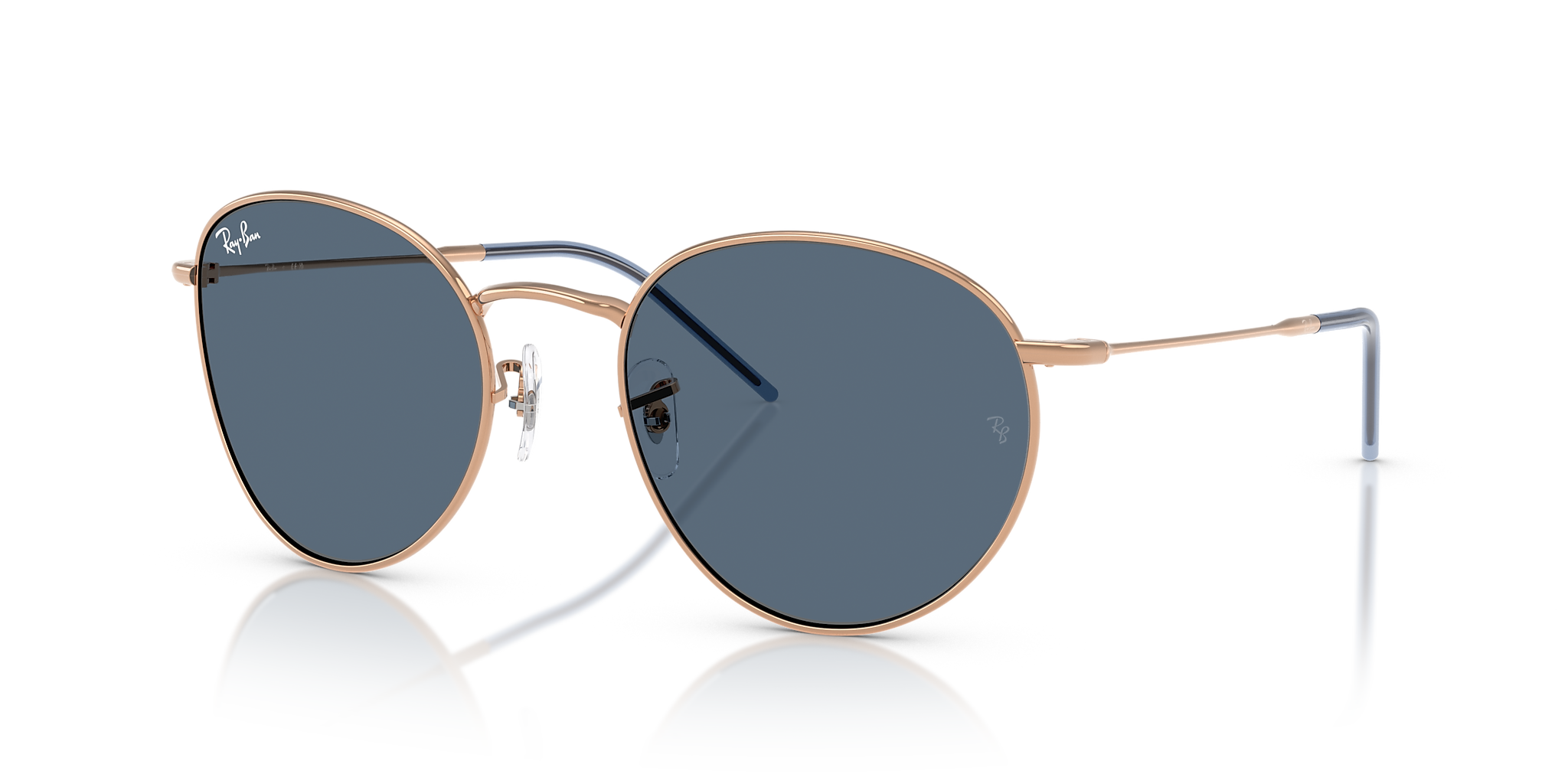RBR0103S Round Reverse Ray-Ban Gold/Blue L