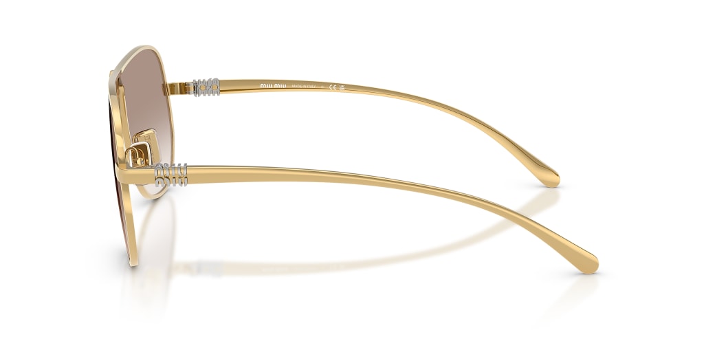 NEW MIU MIU women\'s pilot sunglasses in gold and clear gradient brown Pilot Sunglasses in Gold & Clear gradient brown main image 2