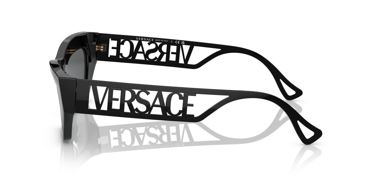Versace 53mm Irregular Sunglasses VE4432U 523211 Black NEW Dark Grey Amazon.com: Versace VE 4425U GB1/87 Black Plastic Irregular  main image 2