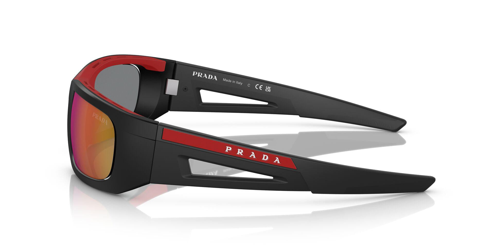 PS 02YS Black/Dark Grey Mirror Blue/Red L