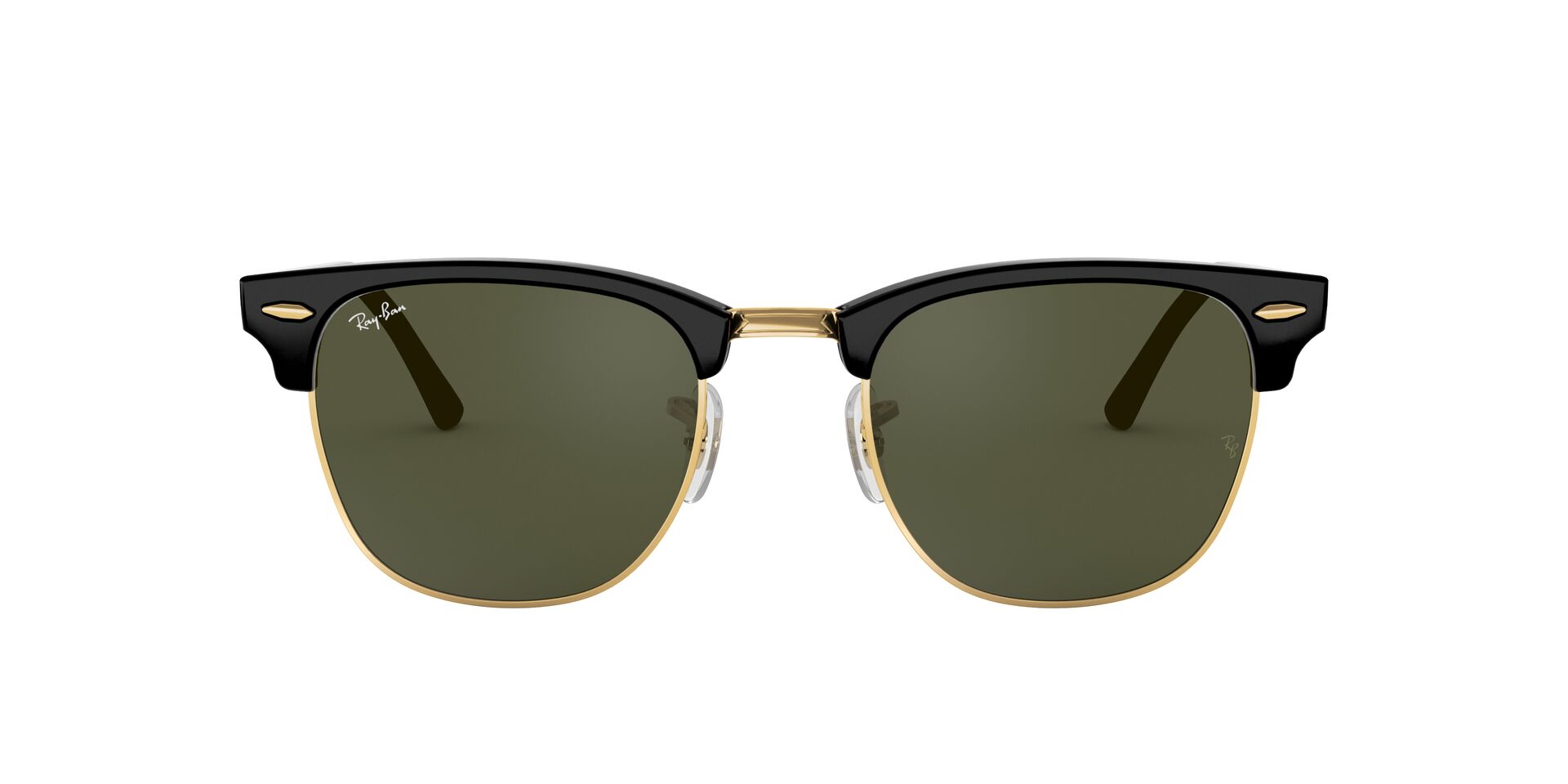 RB3016 Clubmaster Classic Black/Green M