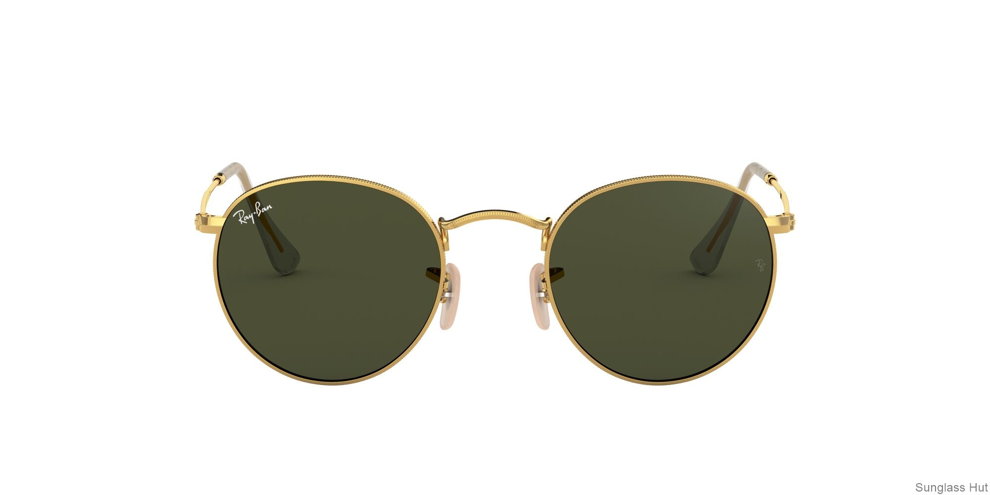 RB3447 Ray-Ban Round Metal Gold/Dark Green S