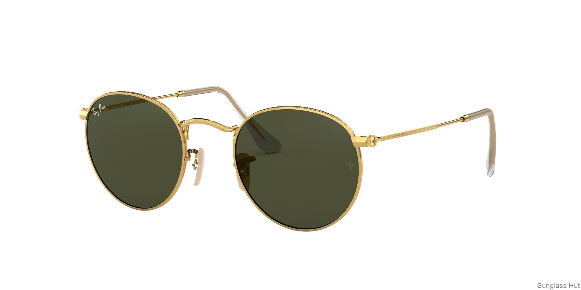 RB3447 Ray-Ban Round Metal Gold/Dark Green S