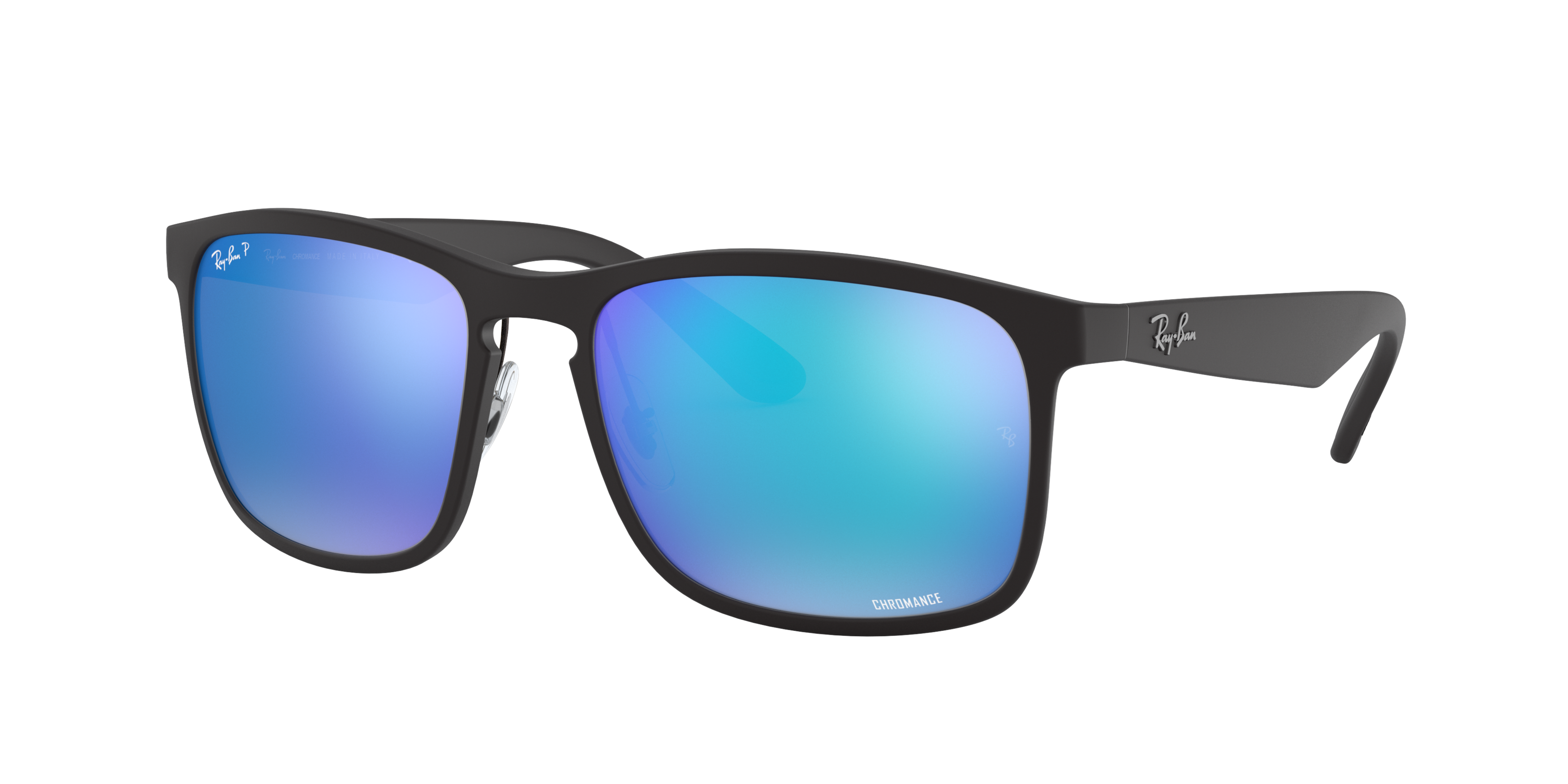 RB4264 Black/Blue Mirror Chromance Polarized STD