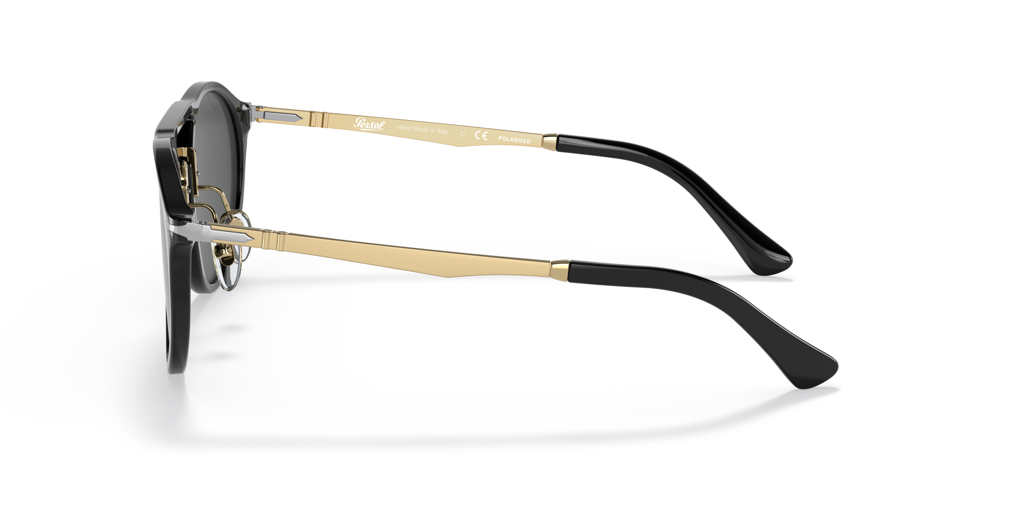 PO3264S Gold/Polarized Dark Black/Polarized Standard