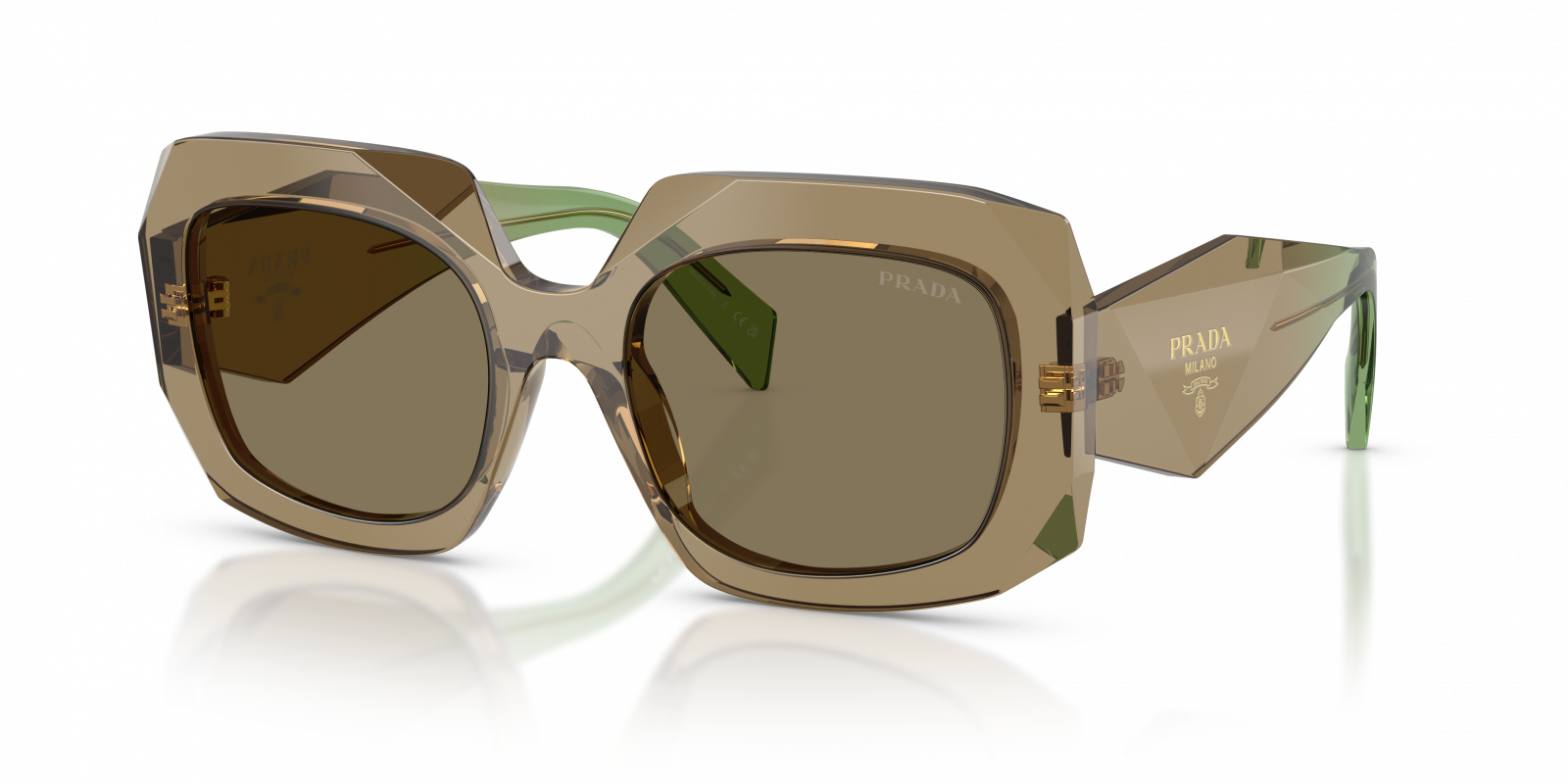 PR B23S Prada Light Brown Green/Light Brown M