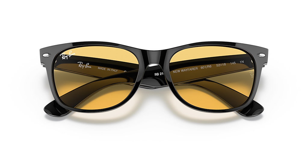 RB2132F New Wayfarer Classic Ray-Ban Black/Yellow M