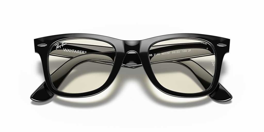 RB2140 Wayfarer Clear Evolve Ray-Ban Black/Grey L
