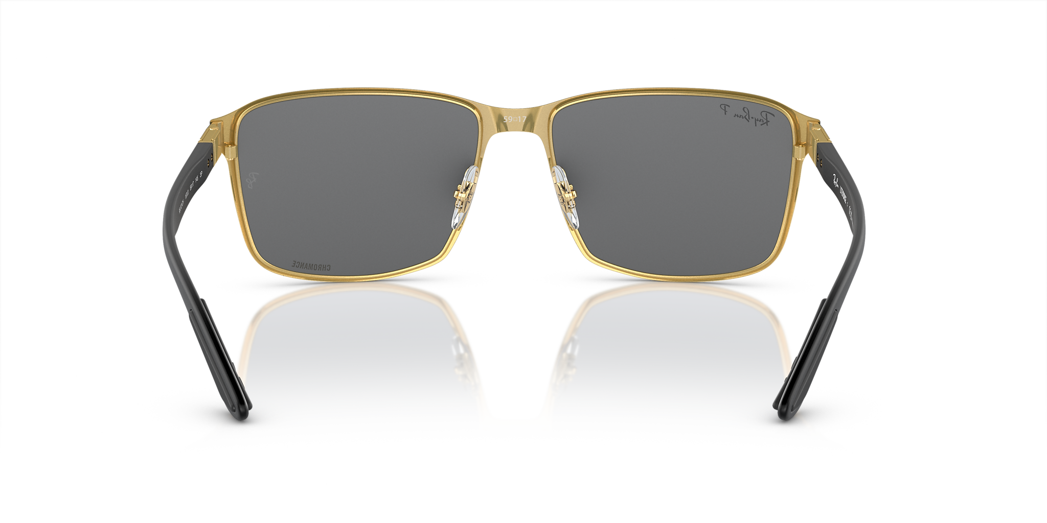 RB3721CH Ray-Ban Black on Gold/Blue/Gold XXL