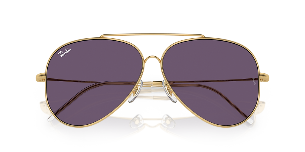 RBR0101S Aviator Reverse Ray-Ban Gold/Violet XXL