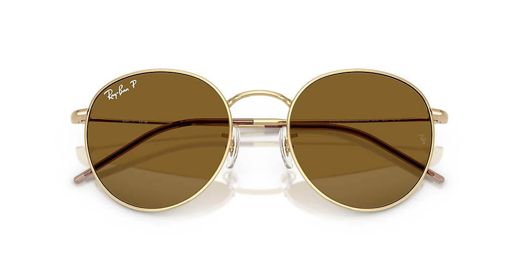 RBR0103S Round Reverse Ray-Ban Gold/Brown XL