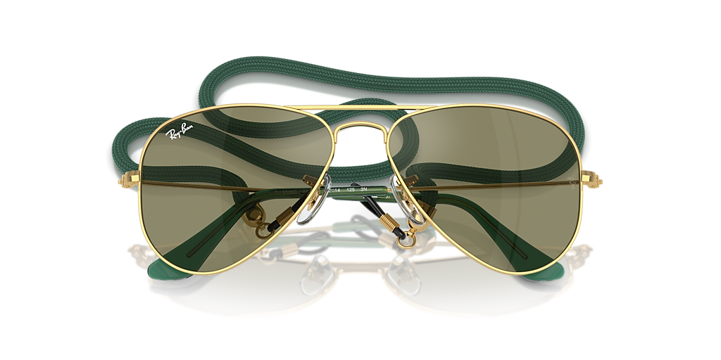 RB9506S Ray-Ban Aviator Kids Gold/Green L