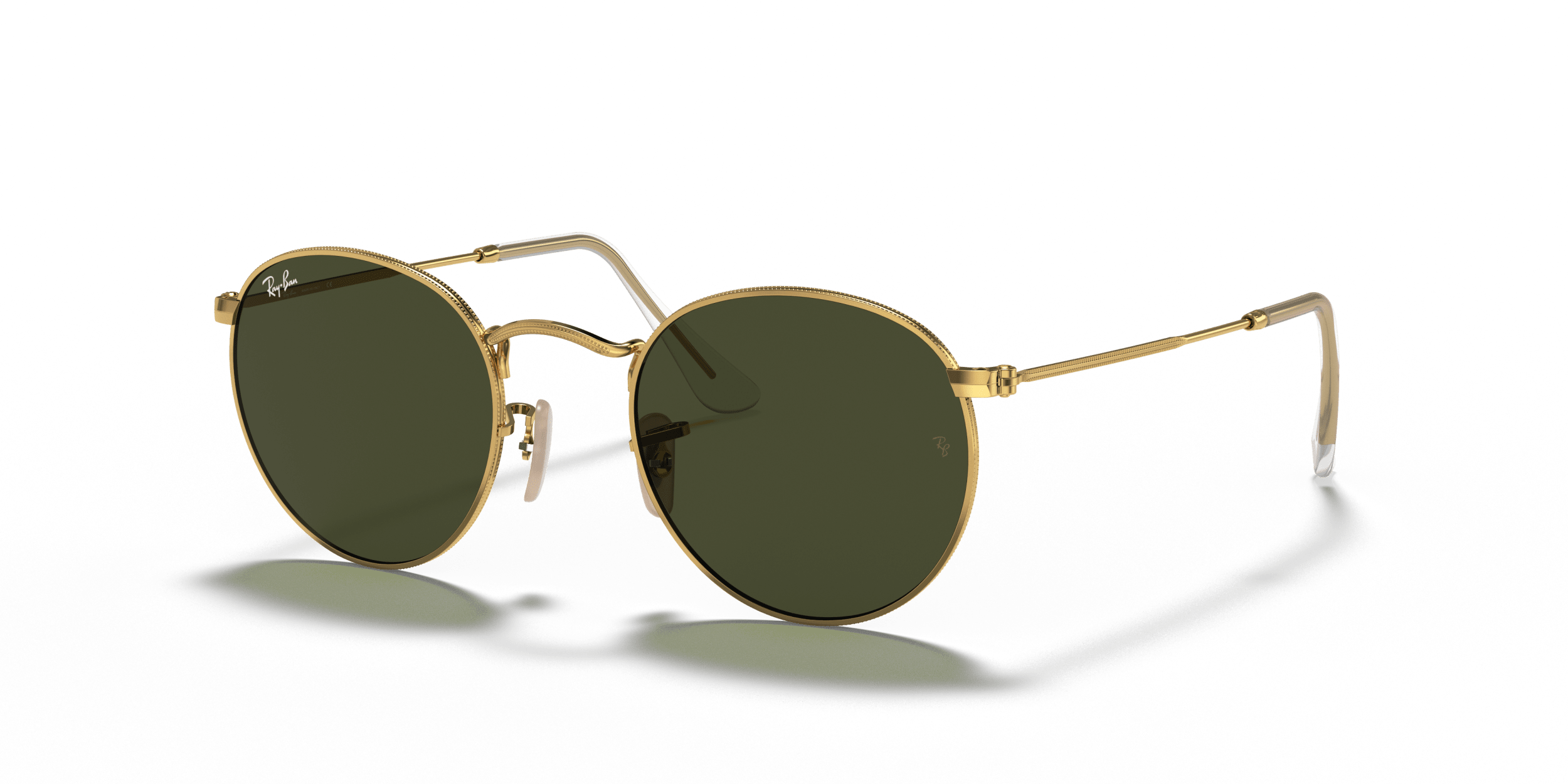 Round RAY-BAN Gold/Green L