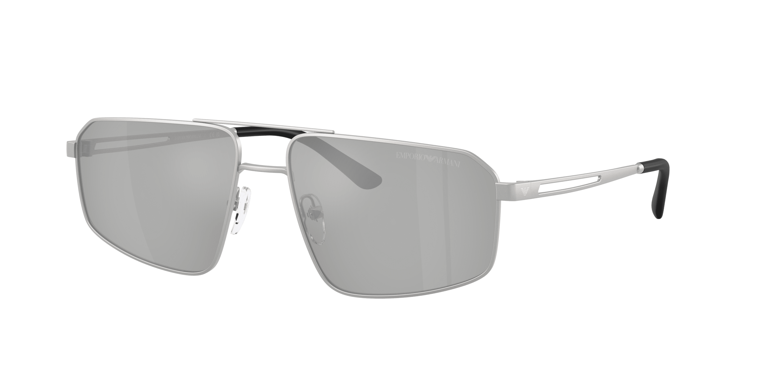 EA2173 Emporio Armani Matte Silver/Clear Mirror Silver XL