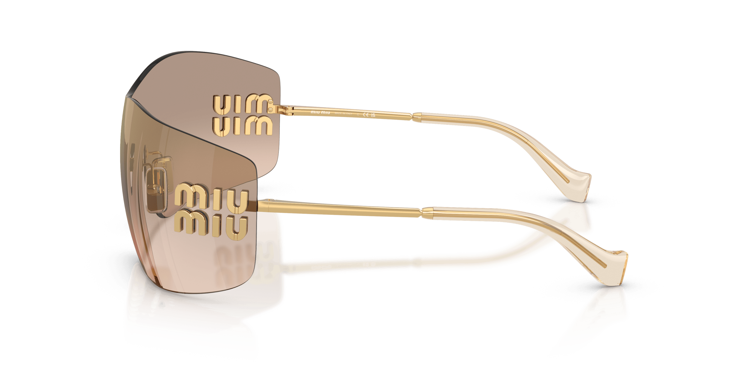 MU B53S MIU MIU Gold/Brown L
