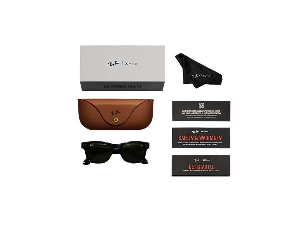 RW4006 Ray-Ban | Meta Wayfarer Ray-Ban Black/Green M