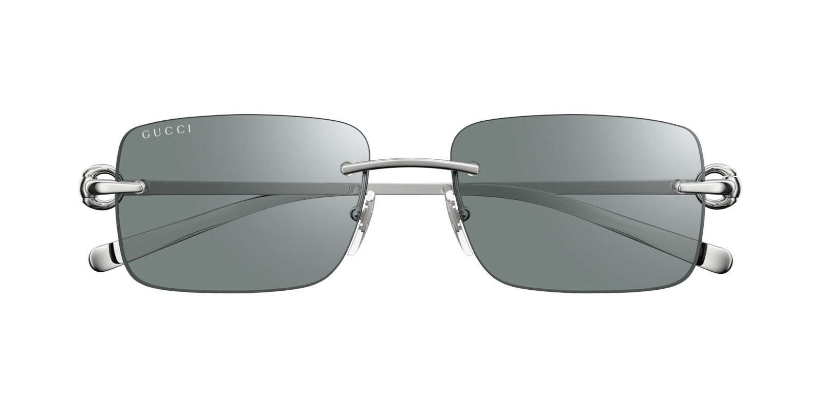 Rimless Gucci Silver Sunglasses GG1703S-002 Gucci Silver/Silver XL