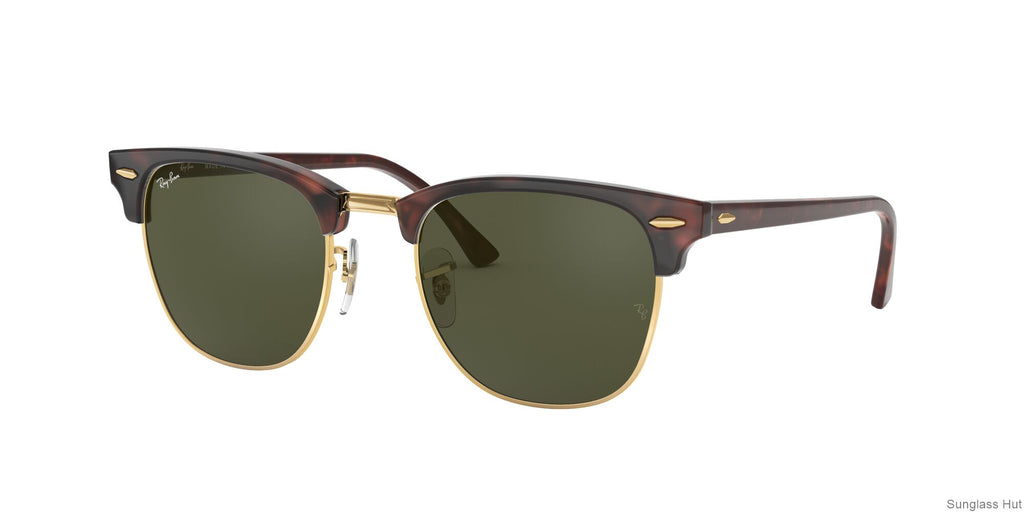 RB3016 Clubmaster Classic Tortoise/Green L